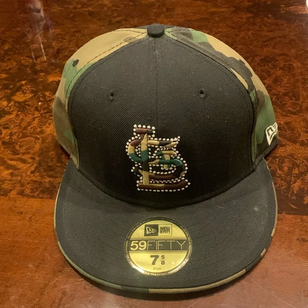New Era St. Louis baseball cap! Black with army camouflage! - Picture 1 of 8